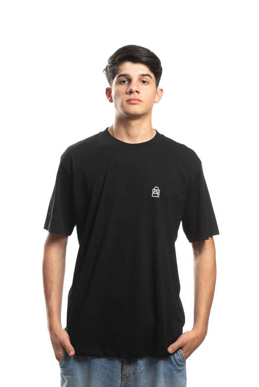 T-Shirt Preta Oversized LKS Company Logo