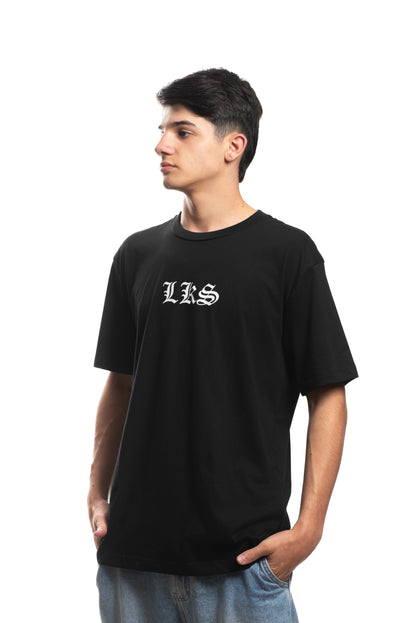 T-Shirt Preta Oversized LKS Company Old School