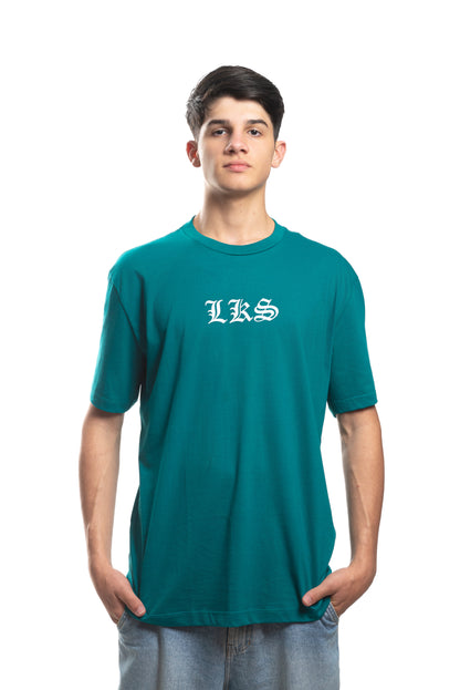 T-Shirt Verde Turquesa Oversized LKS Company Old School