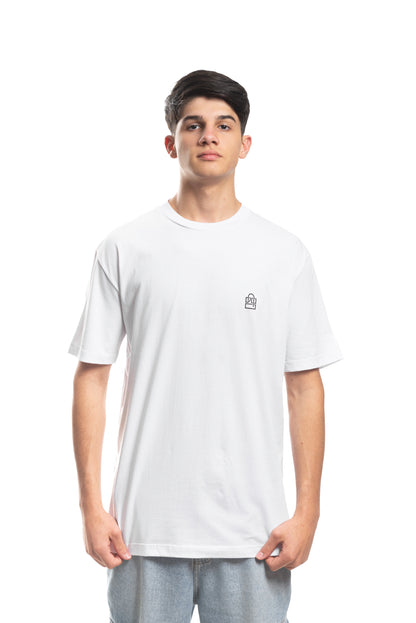 T-Shirt Branca Oversized LKS Company Logo