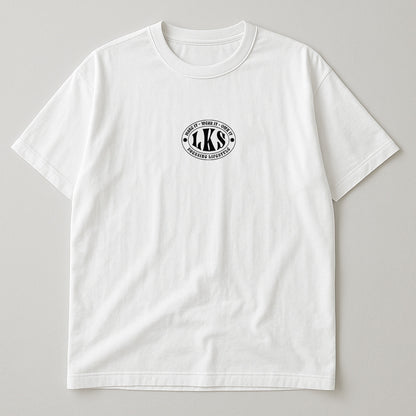 T-Shirt Branca Oversized LKS Company Shield