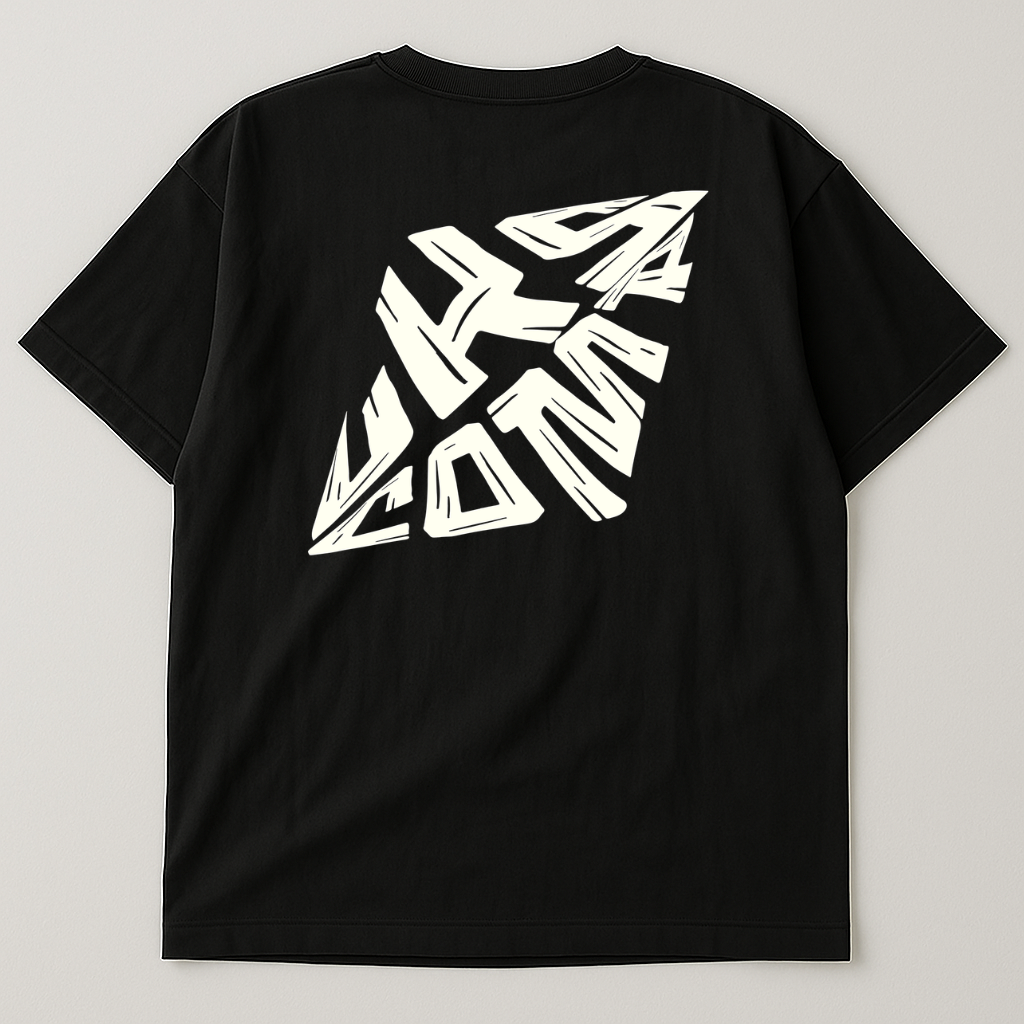 T-Shirt Preta Oversized LKS Company Diamond
