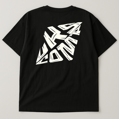 T-Shirt Preta Oversized LKS Company Diamond
