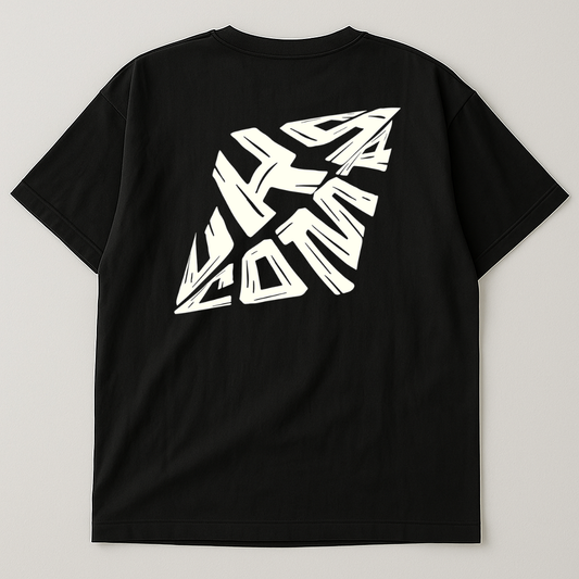 T-Shirt Preta Oversized LKS Company Diamond