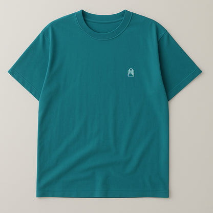 T-Shirt Verde Turquesa Oversized LKS Company Logo