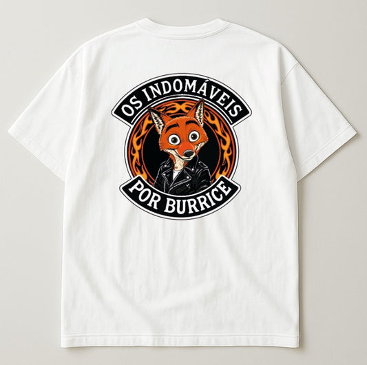 T-Shirt Branca Oversized LKS Company X Os Indomáveis